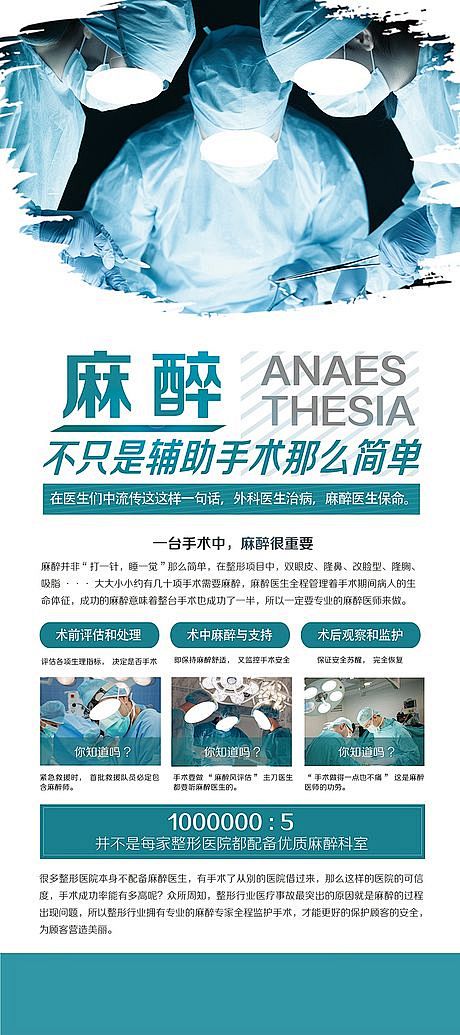 【源文件下载】 展架 易拉宝 麻醉师 手...