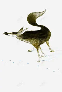 手绘灰狼高清素材 动物 卡通狼 手绘狼 插画 元素 免抠png 设计图片 免费下载 页面网页 平面电商 创意素材