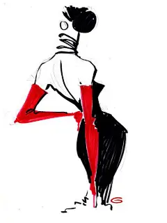 Fashion illustrations / karen cox. Figurative silhouette