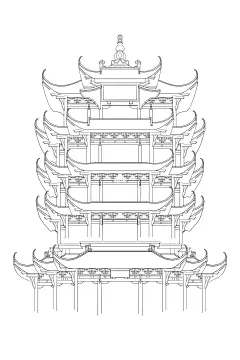 黄鹤楼·原创插画