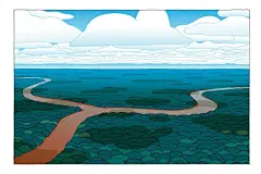 法国插画家 Vincent Mahé 风景插画。图1-9：北非-撒哈拉大沙漠；挪威-盖朗厄尔峡湾；玻利维亚-乌尤尼沙漠；日本-富士山；西藏-喜马拉雅；巴西-Amazonia；以色列（西岸）和约旦-死海；越南-下龙湾；美国-大峡谷。 ​​​​