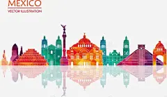 标志性建筑图标 平面电商 创意素材