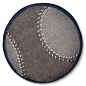 Baseball Throw Pillow - 13" Round - Grey - Pillowfort™