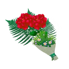 玫瑰花束花朵捧花鲜花免抠素材