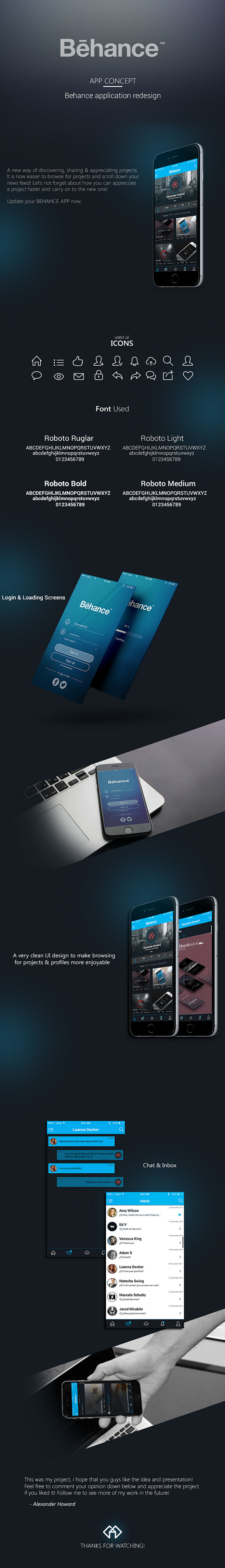 Behance Mobile App概念...