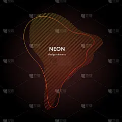 高雅,液体,霓虹灯,抽象,大洲,活力,背景分离,模板,现代