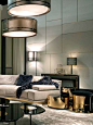 Cosy home with Fendi Casa Artù sofa  and  gold Constellation coffee tables #elegance #luxury #living Salone del Mobile Milano 2015: 