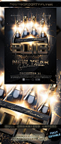 New Year Party Flyer Template PSD #design #nye Download: http://graphicriver.net/item/new-year-party-flyer/12729147?ref=ksioks