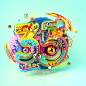 WACOM 35 YEARS : WACOM 35 YEAR ARTWORK AND LOGOTYPE.DESIGNED BY DUSK, ANIMATION BY MITSI