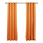 Best Home Fashion - Solid Grommet Top Thermal Insulated Blackout Curtains - 1 Pair, Orange, 108" - Bring warmth and style to your home with high-quality insulated Blackout window curtain pair. The grommet top adds a modern touch and provides energy e