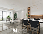 现代客餐厅卧室（90平设计）丨马丁渲染-室内设计-拓者设计吧