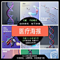 时尚医疗医学生物科技术科学dna基因链化学实验海报模板设计素材-淘宝网