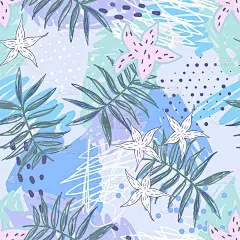 Seamless pattern with flowers. Creative universal 