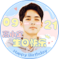 简约清新可爱生日生贺透扇明星应援