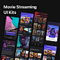 40屏电影流媒体应用程序 UI 套件 Nons – Movie Streaming App UI Kits sketch xd figma