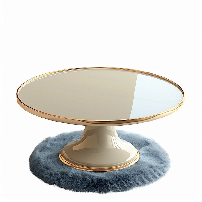 A tray on a blue flu...