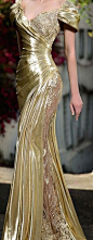 Rami Salamoun gold evening gown