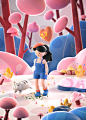 “My project in Cinema 4D Bring Playful 3D Illustrations to Life course