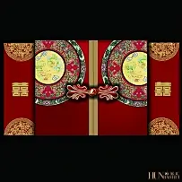红色旗袍造型中式婚礼HBH+AI+婚礼素材源文件素材