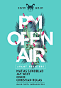 PM Open Air ID : PM it's the first and biggest Open Air in Buenos Aires, Argentina. It takes place in a beautiful space near the river every summer saturdays. For the third season I was commissioned to redesign thieir identity.@北坤人素材