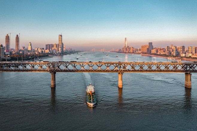 武汉长江大桥摄影照片