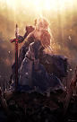 Fate/Grand Order  黑Saber  阿尔托尼亚·潘德拉贡  P站:SUEUN