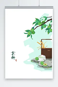 芒种二十四节气青梅茶盏组合