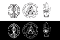 Esoteric Sacred Symbols : by Aleksandra Slowik in Graphics Illustrations        I am engaged in the practice of meditation for several years. Recently, I had the idea to capture the state of harmony in design. I have created a series of drawings, which ar