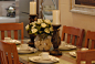 欧式新古典风格二居108平家庭餐厅餐桌花瓶装修效果图