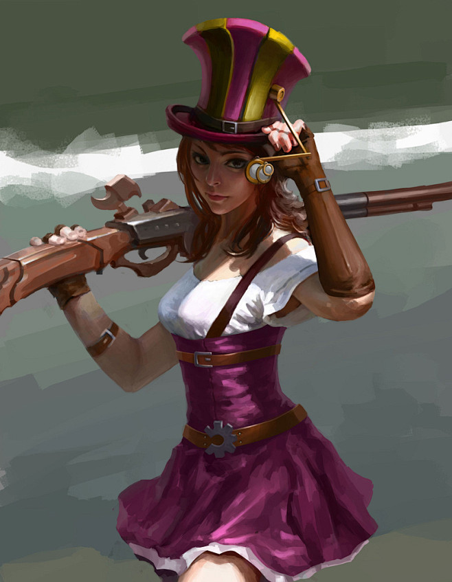 另一只怪兽的插画皮城女警