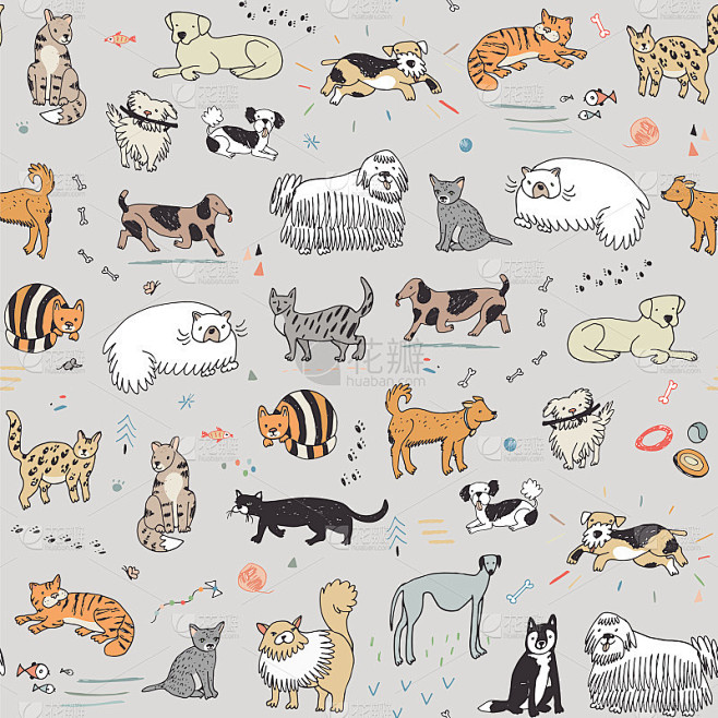 cats and dogs pattern