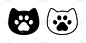 猫矢量 爪 图标 脚印 小猫 头 图标 狗 字符 卡通 插图 涂鸦 设计