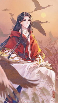 仟茜匀韵采集到二哈和他的白猫师尊（皓衣行）同人插画 漫画