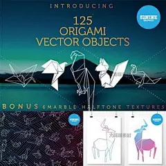 多边形千纸鹤恐龙纸船折纸几何创意图形AI矢量图设计素材AI130-淘宝网