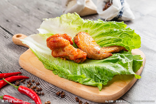 炸鸡腿鸡翅美食奥尔良鸡翅