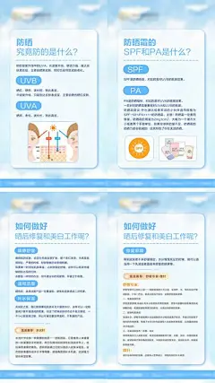【南门网dcpsd.com】海报 美妆 防晒霜 美白 防晒 科普 系列