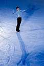 Yuzuru Hanyu of Japan perform during the Exhibition Program on day five of the 2015 ISU World Figure Skating Championships at Shanghai Oriental...