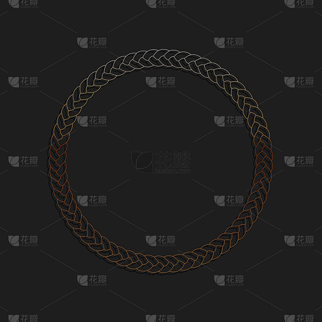 Gold Rope frame icon isolated on black background.