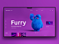 Furry design website landingpage uxdesign uidesign ux ui