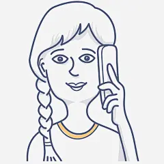 一位姑娘打电话插画免抠素材_新图网 https://ixintu.com 通讯 手机 辫子 一位姑娘打电话插画 卡通美女打电话 交流