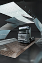 Mercedes-Benz Trucks Stand Concept : Exhibition Stand Design Concept for the Presentation of the New Mercedes-Benz Actros Truck