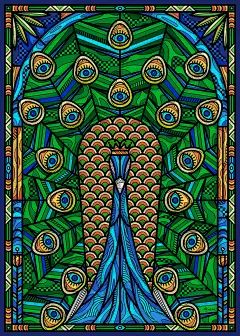 2D bold digital geometric Greece mike karolos Patterns Pop Art stained glass vector
