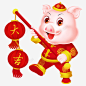 彩色小猪灯笼元素 设计图片 免费下载 页面网页 平面电商 创意素材
