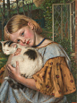 Robert Braithwaite Martineau/罗伯特··布雷斯威特·马蒂诺 1825年-1869年

【单图赏析/油画】

Girl with a Cat 怀抱猫的少女 1860年
