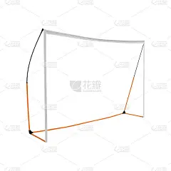 足球的目标孤立在白色