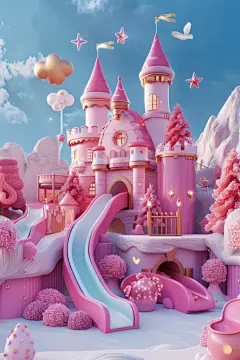 飞天城堡滑梯亲子儿童乐园