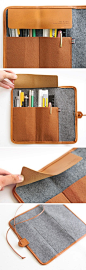 The basic felt roll pencil case