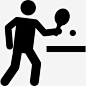 乒乓球图标 https://88ICON.com 锻炼 运动 体育 乒乓球 粘人 健身