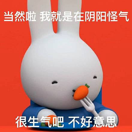 当然啦我就是在阴阳怪气很生气吧不好意思