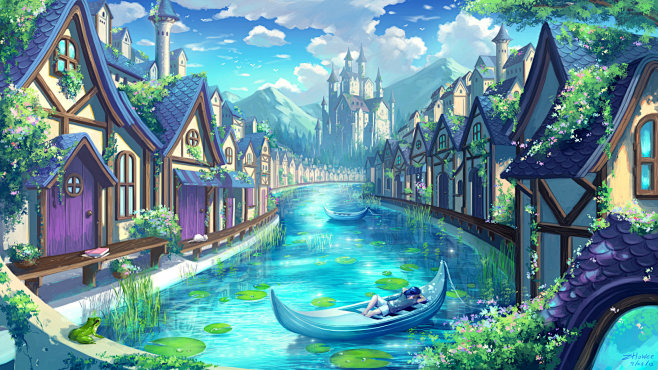Cerulean Town by zho...